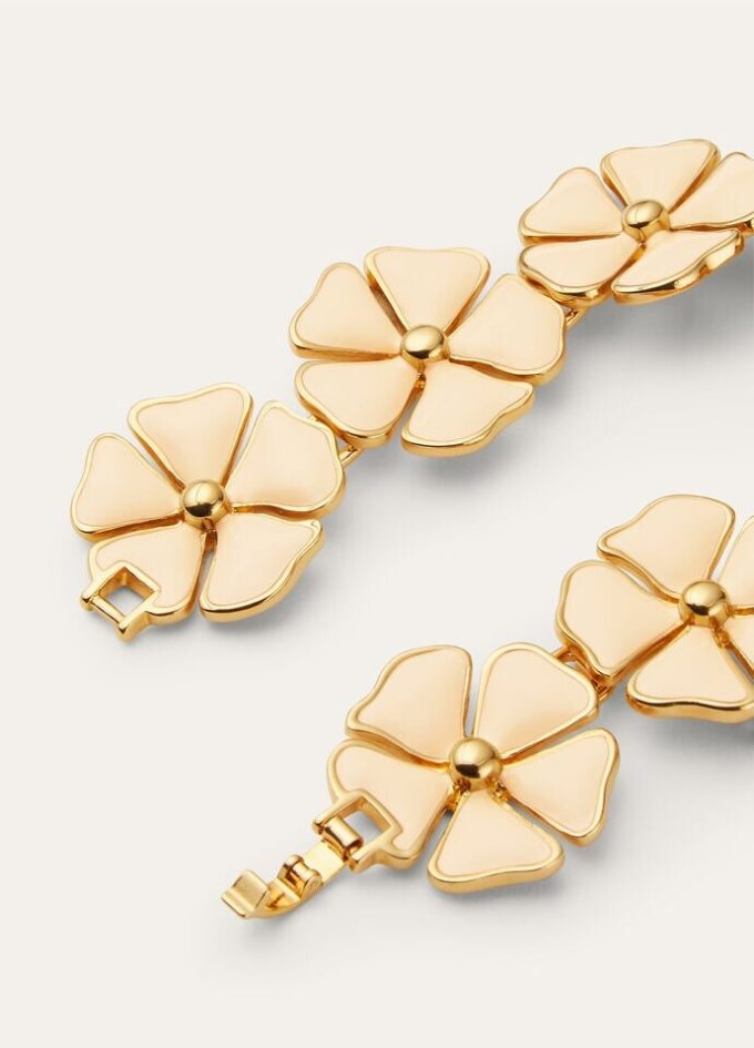 Blühendes Leinenblumenarmband