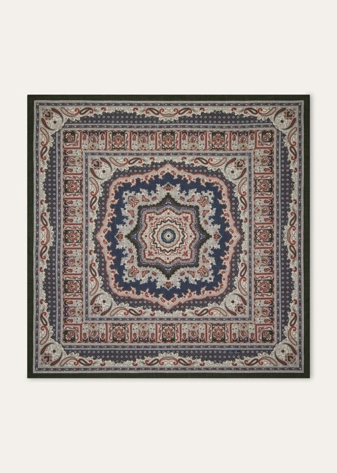 Florales Majolika-Foulard 90 x 90