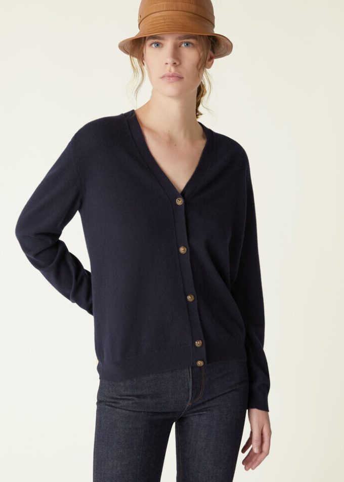 Klassische Strickjacke