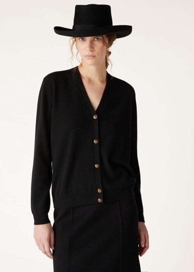 Klassische Strickjacke