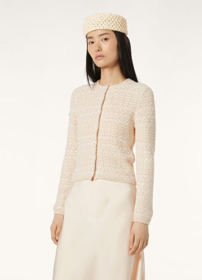 Lockige Strickjacke